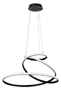 Luce Ambiente Design LED viseća lampa COASTER, crna, Ø 60 cm, metalna, CCT, Crno, Dnevni boravak/blagovaonica, Aluminij