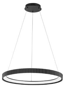 Luce Ambiente Design Niike LED viseća svjetiljka, crna, Ø 70 cm, metalna, CCT, Crno, Dnevni boravak/blagovaonica, Metal