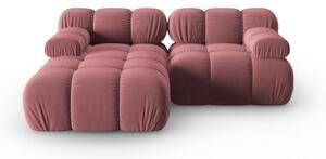 Ružičasta baršunasta sofa 191 cm Bellis – Micadoni Home