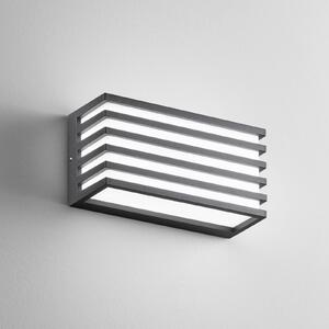 INTEC LED vanjska zidna svjetiljka Dukrot, antracit, širina 22 cm, metal, Crno, Aluminij