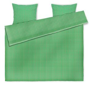Zeleno-bež posteljina za bračni krevet-za produženi krevet od krepa 200x220 cm Bæk&Bølge – JUNA