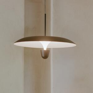 New Works LED viseća svjetiljka Kantarell, Ø 55 cm, crna, prigušiva, Crno, Dnevni boravak/blagovaonica, Metal