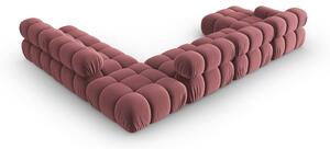 Ružičasta baršunasta sofa 379 cm Bellis – Micadoni Home