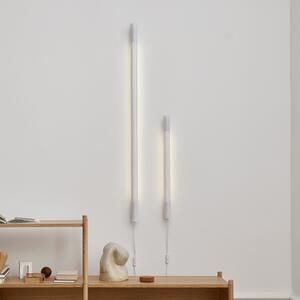 GEJST Rarent zidna svjetiljka s utikačem, bijela, visina 70 cm, G13 LED, Bijela, Dnevni boravak/blagovaonica, Metal