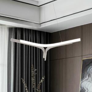 Viokef Alta LED viseća lampa, srebrna, Ø 70 cm, metalna, Metalik, Dnevni boravak/blagovaonica, Aluminij