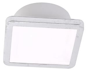 LIGHTME stropna svjetiljka Aqua Uno, 11x11 cm, srebrni list, IP44, Metalik, kupaonica, Aluminij
