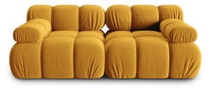 Žuta baršunasta sofa 188 cm Bellis – Micadoni Home