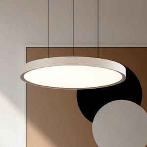Viokef Denver LED viseća svjetiljka, Ø 49 cm, bež, metal, Bež, Dnevni boravak/blagovaonica, Aluminij