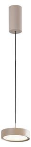 Viokef Denver LED viseća svjetiljka, Ø 17 cm, bež, metalna, Bež, Dnevni boravak/blagovaonica, Aluminij
