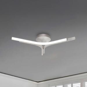 Viokef Alta LED stropna svjetiljka, srebrne boje, Ø 70 cm, metalna, Metalik, Dnevni boravak/blagovaonica, Aluminij