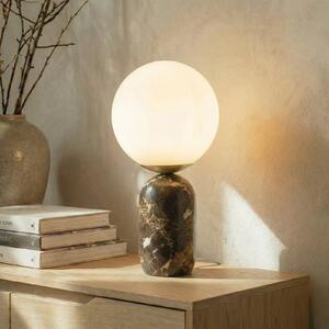 Lindby stolna lampa Lennes x Eva Söllner, smeđa, mramor, Ø20cm, Smeđa / hrđa, Dnevni boravak/blagovaonica, Mramor