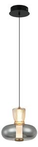 Viokef LED viseća svjetiljka Sire, Ø 22 cm, dimno siva/brončana, metal/staklo, Sivo, Dnevni boravak/blagovaonica, Metal