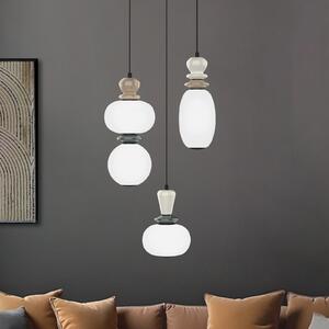 Viokef LED viseća svjetiljka Gemma, Ø 38 cm, šarena, staklo/keramika, 3 žarulje., Višebojno, Dnevni boravak/blagovaonica, Staklo