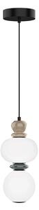 Viokef Gemma LED viseća lampa, visina 32 cm, višebojna, staklo/keramika/metal, Višebojno, Dnevni boravak/blagovaonica, Staklo
