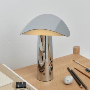 GEJST LED punjiva stolna lampa, Lim, krom, 2700 K, USB, prigušiva, Metalik, Dnevni boravak/blagovaonica, Aluminij