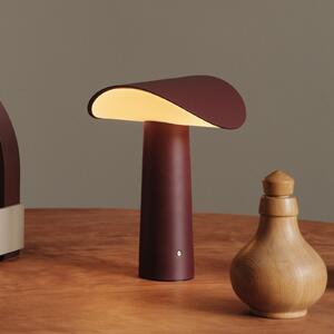 GEJST LED punjiva stolna lampa Lim, bordo, 2700 K, USB, prigušiva, Crvena, Dnevni boravak/blagovaonica, Aluminij