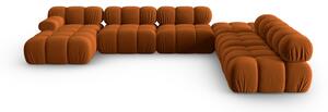 Narančasta baršunasta sofa 379 cm Bellis – Micadoni Home