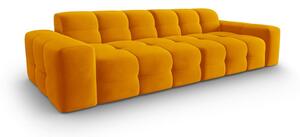 Oker žuta baršunasta sofa 255 cm Kendal - Micadoni Home