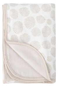 Bež pamučna deka za bebe 120x120 cm Seashell – Mijolnir