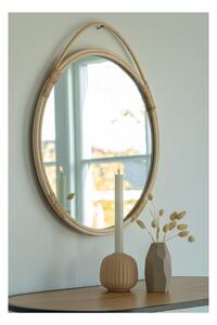 Zidno ogledalo s okvirom od ratana ø 50 cm Malo – House Nordic