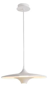 Viokef Rene LED viseća svjetiljka, bijela, Ø 42 cm, metalna, Bijela, Dnevni boravak/blagovaonica, Metal