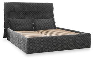 Crni tapecirani bračni krevet s podnicom 140x200 cm Sleepy Luna - Miuform