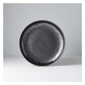 Crni keramički tanjur s podignutim rubom MIJ Matt, ø 22 cm