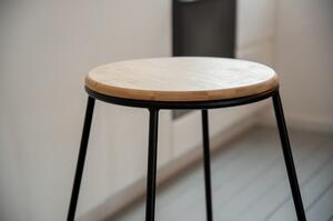 Crne/u prirodnoj boji barske stolice u setu 2 kom (visine sjedala 70 cm) Loft – Wenko