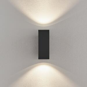Deko-Light ShoreLine Pro Square LED vanjska zidna svjetiljka gore/dolje, tamno siva, prigušiva, Crno, Aluminij