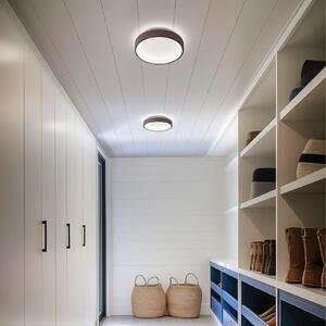 Linea Light LED zidna svjetiljka Iside, smeđa, metalna, Ø 35 cm, IP40, prigušiva, Smeđa / hrđa, Dnevni boravak/blagovaonica, Metal