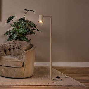 Lucide Podna lampa Lesley, taupe, visina 130 cm, metalna, Bež, Dnevni boravak/blagovaonica, Metal