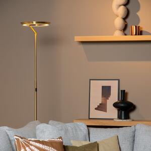Lucide LED podna lampa Celeste zlatne/mesingane boje, visina 174 cm, metalna, prigušiva, Zlato / mjed, Dnevni boravak/blagovaonica, Metal