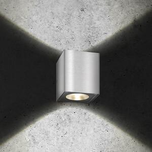 LCD LED vanjska zidna svjetiljka 5026, nehrđajući čelik, 11 cm, IP54, gore/dolje, Metalik, Metal, Zidna utičnica iznad/dolje