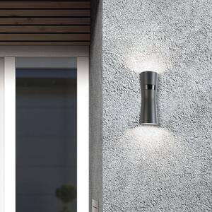 LCD LED vanjska zidna svjetiljka sa senzorom 5135, grafit, metal, 26 cm, IP65, Crno, Metal