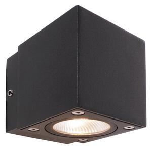 Deko-Light Cubodo Single Mini LED vanjska zidna svjetiljka, aluminij, tamno siva, Crno, Aluminij