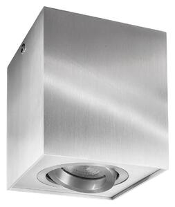 Deko-Light Stropni reflektor Bengala, kvadratni, srebrni, aluminijski, GU10, okretni, prigušiva, Metalik, Dnevni boravak/blagovaonica, Aluminij