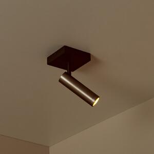 Lucide Stropni reflektor Grado, duljine 10 cm, sivi, metalni, prigušiva, Sivo, Dnevni boravak/blagovaonica, Aluminij