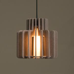Lucide Viseća lampa Rollo, taupe, Ø 31 cm, tkanina/metal/staklo, prigušiva, Bež, Dnevni boravak/blagovaonica, Tkanina / tekstil