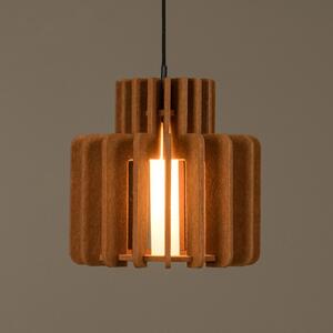 Lucide Viseća lampa Rollo, terakota, Ø 40 cm, tkanina/metal/staklo, prigušiva, Smeđa / hrđa, Dnevni boravak/blagovaonica, Tkanina / tekstil