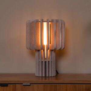 Lucide Stolna lampa Rollo, taupe, visina 35 cm, filc/staklo/metal, Bež, Dnevni boravak/blagovaonica, Tkanina / tekstil
