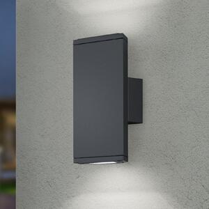 Trio Lighting LED vanjska zidna svjetiljka COLORADO antracit, visina 20 cm, metalna, IP54, Crno, Aluminij, Zidni kvadrat