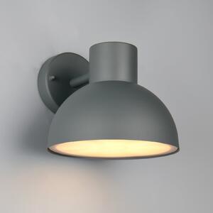 Trio Lighting ELBE vanjska zidna svjetiljka, antracit, Ø 20 cm, metalna, IP44, prigušiva, Crno, Aluminij, Zid okrugli