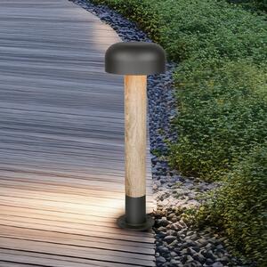 Trio Lighting FRASER stazna svjetiljka, izgled betona, visina 54 cm, metalna, IP54, prigušiva, Sivo, Aluminij