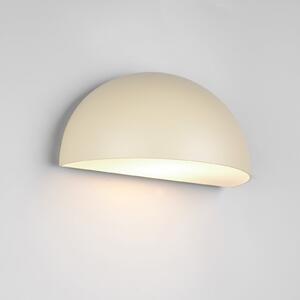 Trio Lighting MAAS vanjska zidna svjetiljka, krem, širine 27 cm, metalna, IP44, prigušiva, Bež, Aluminij, Zidna utičnica ispod