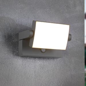 Trio Lighting KANSAS LED vanjska zidna svjetiljka sa senzorom, antracit, širine 20 cm, IP54, Crno, Aluminij