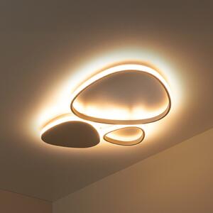 Lucide LED stropna svjetiljka Samling, duljina 62 cm, taupe, metalna, prigušiva, Bež, Dnevni boravak/blagovaonica, Metal