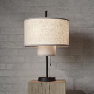 New Works Stolna lampa Margin, bež, tekstil, Ø 36 cm, E27, Bež, Dnevni boravak/blagovaonica, Tkanina / tekstil