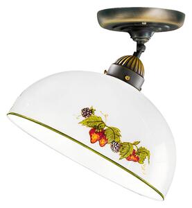 Austrolux KOLARZ stropna lampa Nonna, Ø 30 cm, jagode, glatki rub, prigušiva, Bijela, Dnevni boravak/blagovaonica, Staklo