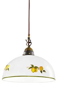 Austrolux KOLARZ Nonna viseća lampa, Ø 30 cm, limuni, glatki rub, prigušiva, Bijela, Dnevni boravak/blagovaonica, Staklo