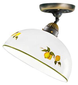 Austrolux KOLARZ stropna lampa Nonna, Ø 30 cm, limuni, glatki rub, prigušiva, Bijela, Dnevni boravak/blagovaonica, Staklo